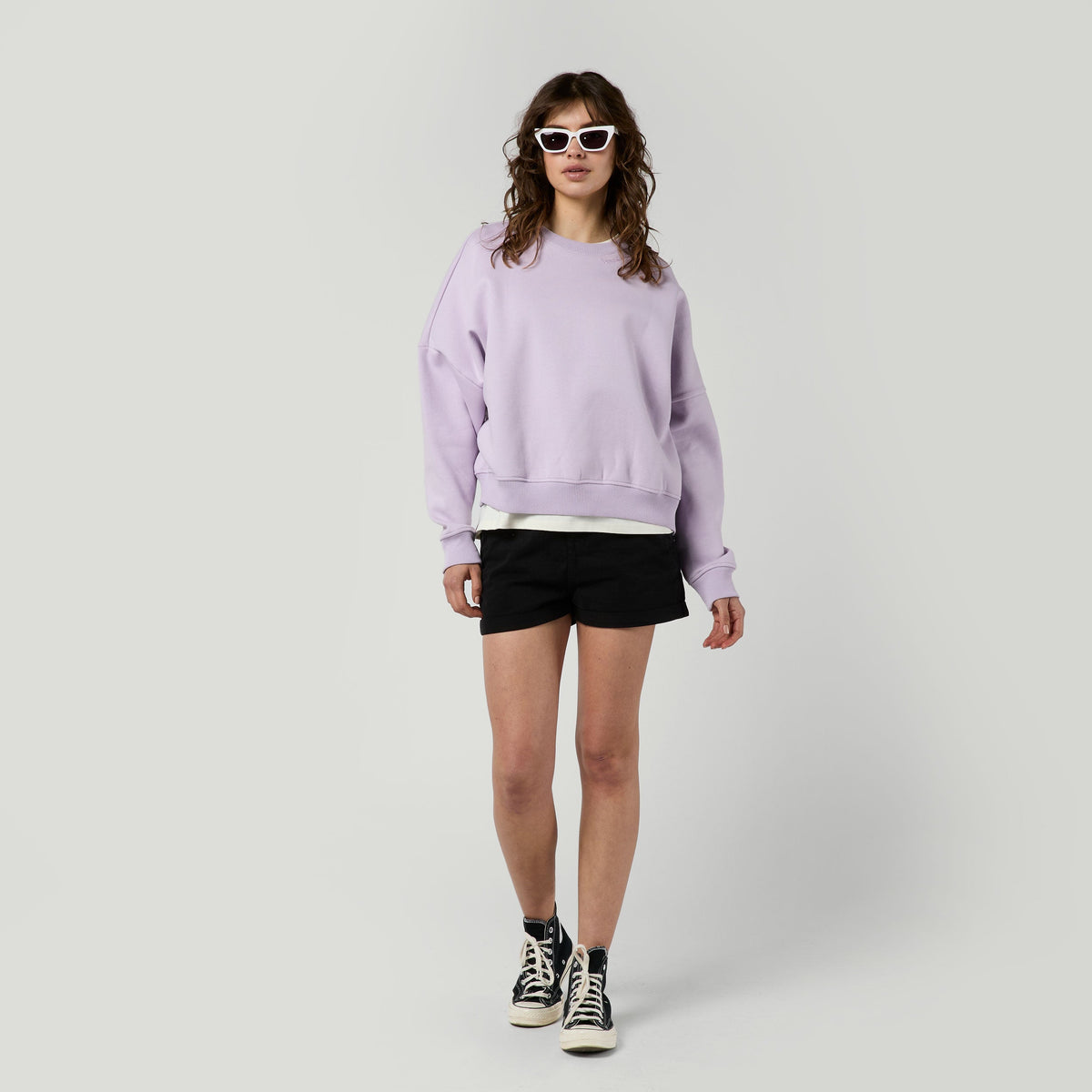 Dropped Shoulder Crew Sweat Women